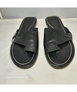 Van Eli Tallis Womens Size 6.5 Black Glove Sandals  Slip On Slide Leathe... - £98.23 GBP