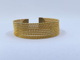 Pre-Owned Avon Bold Textured Goldtone Fashion Cuff - $14.00