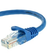  Cat5e Ethernet Cable20 ft Blue Patch Cable Snagless Cat5e Cable Net - £22.53 GBP