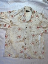 Milano Bay Men&#39;s Button Down Shirt Sz L Tropical Bird Hawaiian Rayon Blend - $12.37