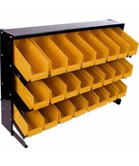 Garage Tools Storage Organizer Hanging 24 Bins Wall Rack Trays Shelving ... - £114.12 GBP