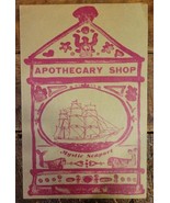 Vintage (1974) Mystic Seaport Phamplet - &quot;Apothecary Shop&quot; - £7.80 GBP