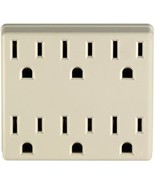 Leviton 6ADPT-I 3 Wire 15A/125-Volt 6 Outlet Grounding Adapter, Ivory - €16,32 EUR