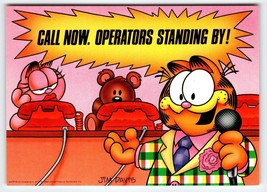 Garfield Call Now Operators Standing By Postcard Jim Davis Comic Tabby Cat 1980 - £7.43 GBP