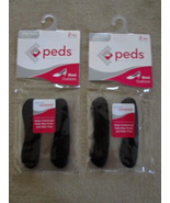 Lot of 2 NWT Peds 2 Pair Pack Heel Cool Defense Cushions Black One Size - £9.40 GBP