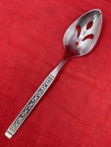 Rogers Oneida 1881 Slotted Serving Spanish Court Spoon Flatware - $12.38