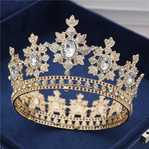  Royal King Wedding Crown Bride tiaras and Crowns Queen Hair Jewelry Crystal Dia - £21.98 GBP