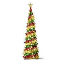 Miracleart 5FT Pop Up Christmas Tree LED Lights Tree Topper Red Green Go... - $20.60 Miracleart 5FT Pop Up Christmas Tree LED Lights Tree Topper Red Green Go... - $20.60