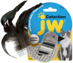 JW Pet Cataction Catnip Black and White Bird Cat Toy with Feather Tail - Interac - £3.92 GBP+