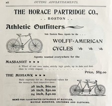 Horace Partridge Co Bicycle Advertisement 1887 Victorian Bike Art LGBinAd - £47.89 GBP