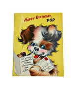 1950s Hallmark Birthday Card for Pop Dad Puppy Dog with Pop-up Ear Vinta... - £5.34 GBP
