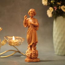 Baby Jesus Figurine Wood Carving Personalized Gifts Virgin Mary Statue Religious - £55.87 GBP