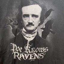 Edgar Allen Poe Shirt Knows Ravens Size XS - $10.80