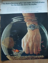 Vintage Bulova Oceanographer Watch Print Magazine Advertisement 1971 - €5,17 EUR