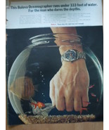 Vintage Bulova Oceanographer Watch Print Magazine Advertisement 1971 - $8.21 CAD