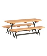 Dollhouse Miniature  - Wood Picnic Table with Benches - 1/12 Scale - €29,51 EUR
