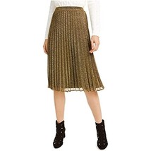 $70 Maison Jules Glitter Below The Knee Accordion Pleat Evening Skirt Go... - $31.68