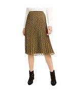 $70 Maison Jules Glitter Below The Knee Accordion Pleat Evening Skirt Go... - $583.15 MXN