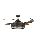Fanaway Meridian 48-inch Oil Rubbed Bronze and Amber AC Ceiling Fan with... - $507.82