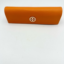 Tory Burch Eyeglasses Case Orange with Gold Logo Medallion Magnetic Closure 7&quot; - £8.01 GBP
