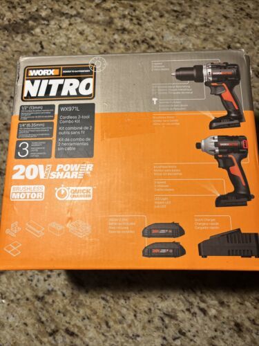 WX971L WORX Nitro 20V Impact Driver & Hammer Drill Combo Kit - $198.00
