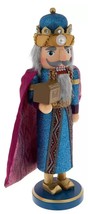 Wooden Christmas Nutcracker, 14&quot;, Royal King,Wise Man In Blue Robe 305752621, Hl - £31.54 GBP