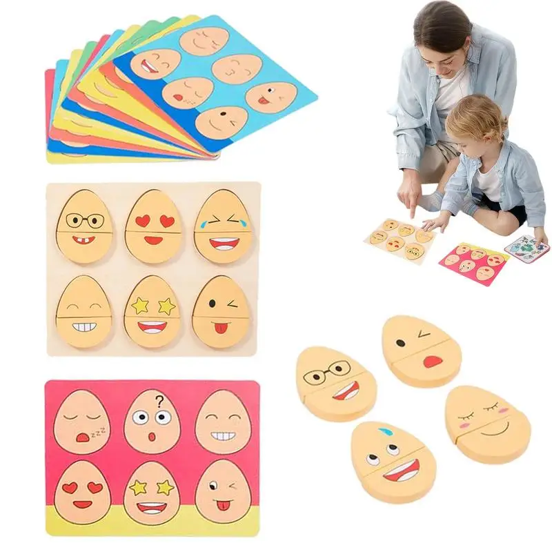 Face Expression Puzzle Expression Matching Puzzle Block Game Puzzles Matching - £15.40 GBP+