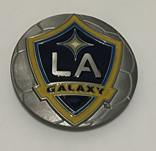 LA Galaxy MLS Belt Buckle Silver Pewter Soccer Ball Fanatics Tifo Culture - £10.78 GBP