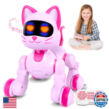 Robot Cat Interactive Toys for Girls: Remote Control Electronic Pink Kit... - $72.57
