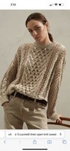 Brunello Cucinelli Opera Open Knit Sequin Linen Hemp  Sweater Sz  3XL NWT $ 3999 - £1,185.47 GBP