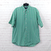 Ralph Lauren Tilden Shirt Men Large Green Plaid Short Sleeve Logo Golf B... - $19.99