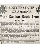 1943 WW2 War Ration Book 1 Turnbull Medford Massachusetts Military DWQQ13 - €17,13 EUR