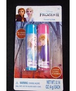 Frozen 2 Flavored Lip Balm 2 pack Cotton Candy &amp; Blueberry NEW - £2.27 GBP