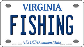 Fishing Virginia Novelty Mini Metal License Plate Tag - £11.72 GBP