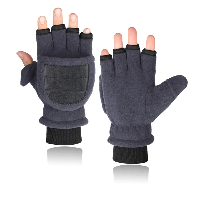 Winter warm Gloves Fingerless Convertible Thermal Mittens Gloves Windproof Polar - £83.72 GBP