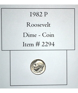 1982 P Roosevelt Dime, # 2294, Roosevelt Dimes, rare dimes, vintage dime... - £13.58 GBP