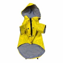 Cat Raincoat Pet Made for Cats Pets Yellow Outdoor Outdoors Hooded Striped Cute - £11.90 GBP