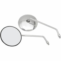 New Emgo Left + Right Chrome Mirrors For Yamaha RD 125 200 250 350 400 Models - £20.41 GBP