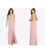 Thread Bridesmaid Woman Lux Chiffon Cross Mermaid Wrap Dress SIZE 14R Du... - £47.47 GBP