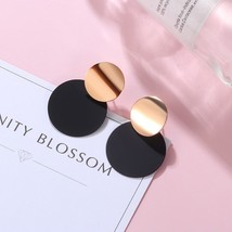 New Korean Statement Earrings for women Black Cute Arcylic Geometric Dangle Drop - £10.50 GBP
