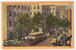 Postcard New York City NY Fifth Avenue &amp; Rockefeller Center - £1.59 GBP