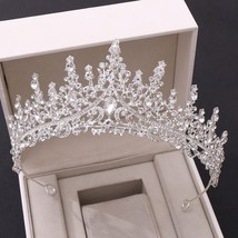 Baroque Retro Rose Gold Peach Crystal Bridal Tiaras Crown Rhinestone Pageant Pro - £18.95 GBP