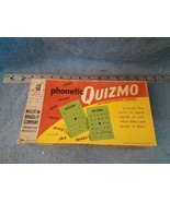 VINTAGE MILTON BRADLEY 1957 QUIZMO GAME AN EDUCATIONAL LOTTO PHONETIC - £7.85 GBP