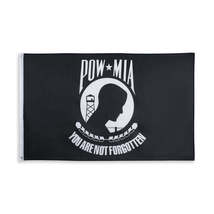Pow Mia Black 3x5FT Flag You Are Not Forgotten Usa Veteran Man Cave Garage Gift - £10.21 GBP