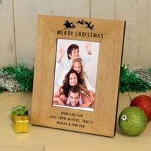 Merry Christmas Personalised Wooden Photo Frame Christmas Gift For Mum ,... - £11.93 GBP