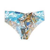 Victoria&#39;s Secret Cheeky Panty Bikini XL Floral Polyamide Colorful  - $22.95