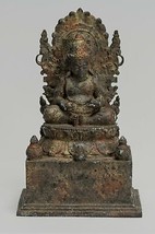 Antique Java Majapahit Style Seated Jambhala Statue God of Wealth - 23cm/9&quot; - £694.92 GBP