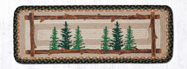 Earth Rugs PP-116 Tall Timbers Oblong Printed Table Runner 13&quot; x 36&quot; - £38.94 GBP