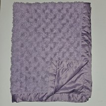 Tiddliwinks Solid Purple Lavender Baby Blanket Lovey Fleece Satin Trim 3... - £38.89 GBP