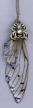 Fashion Handmade CLEAR Fairy Tale Cicada Wings Rhinestone Necklace - $20.33